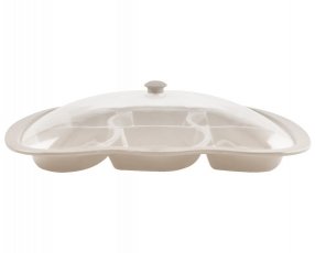 20", 6 Compartment Platter Clear Cover